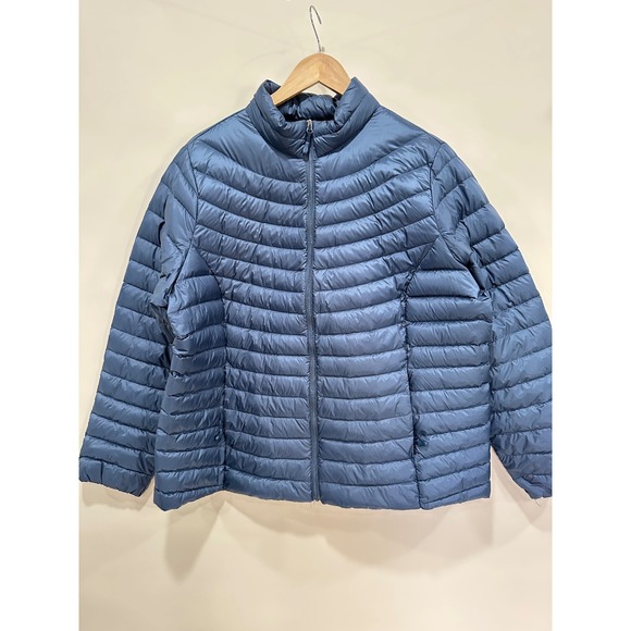 32 Degrees Heat XXL Women's Blue Lightweight Down Puffer Jacket Coat - Picture 1 of 6